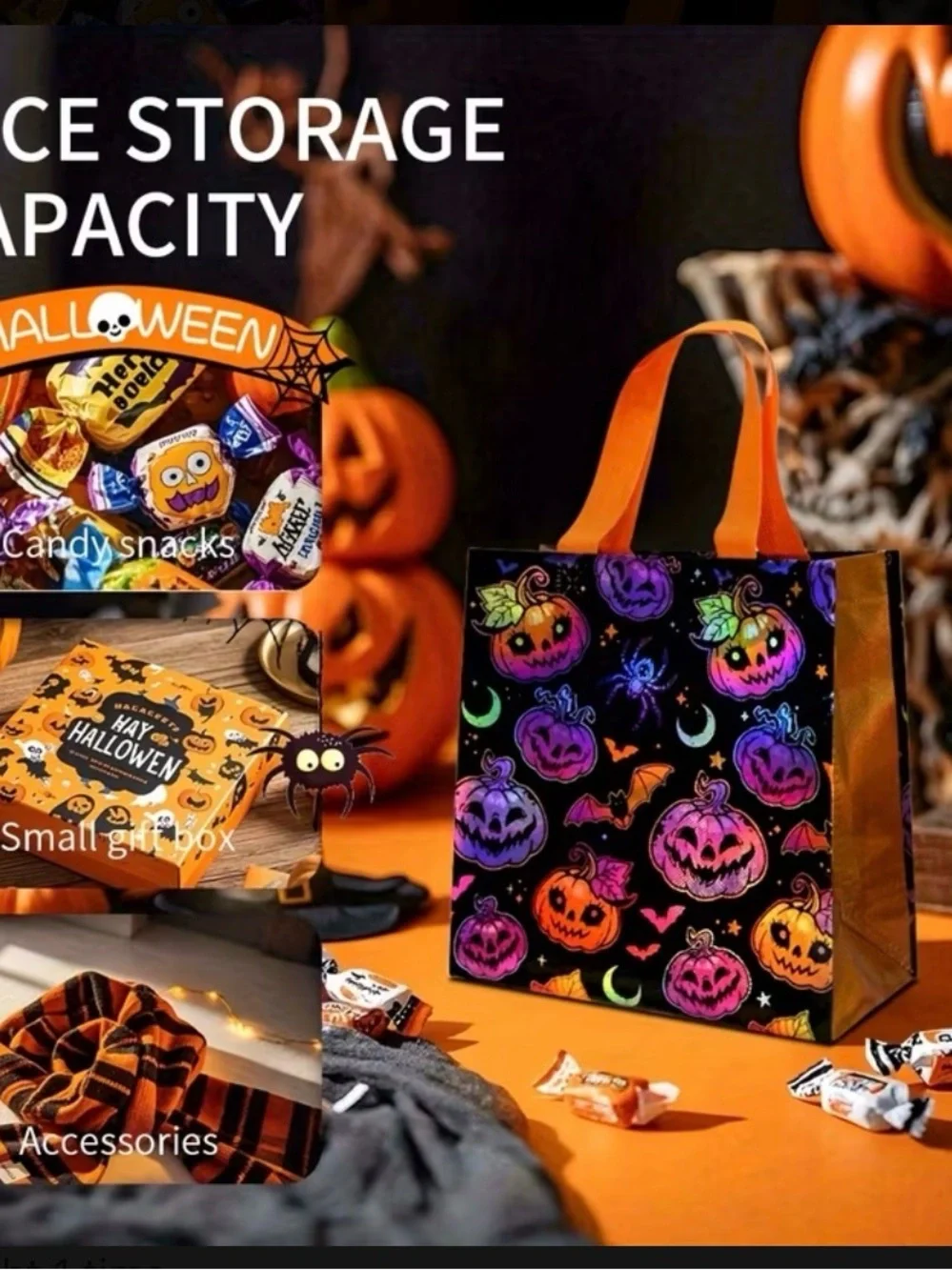Halloween Reusable Treat Bags – Set of 4